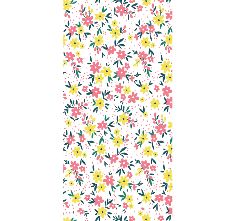Flowerprint 'Ifuru' White Flower Wallpaper - TenStickers