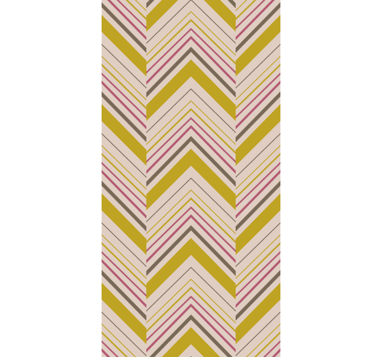 Chevron Pattern Style striped wallpaper - TenStickers