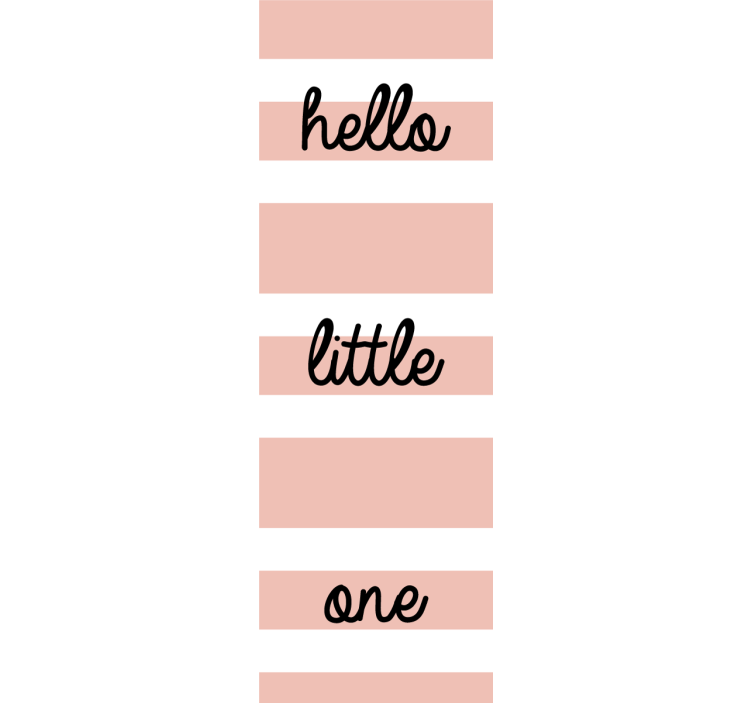 Hello on beige stripes letter wallpaper - TenStickers