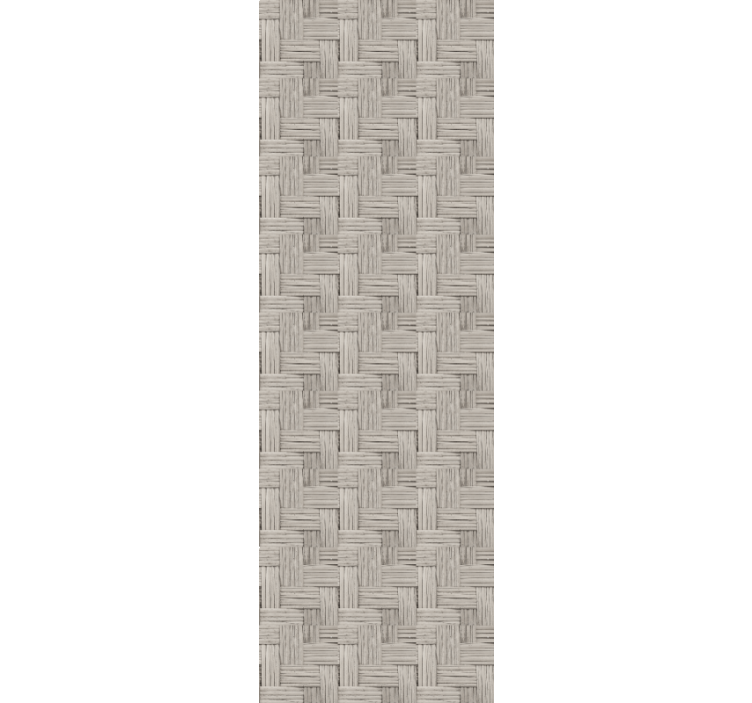 Gray wicker pattern textured wallpaper - TenStickers