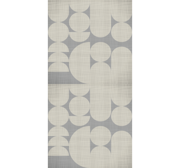 Scandinavian circle pattern Bedroom Wallpaper - TenStickers