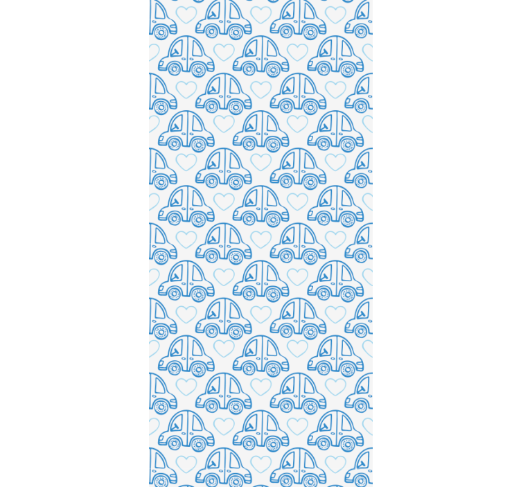 Blue cars motif kids wallpaper - TenStickers