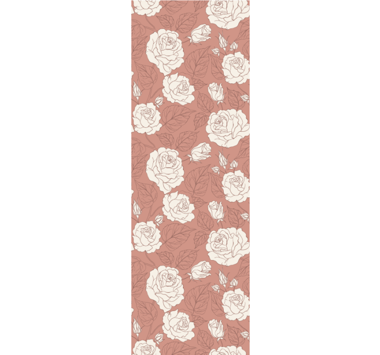 Rose petal pattern flower wallpaper - TenStickers