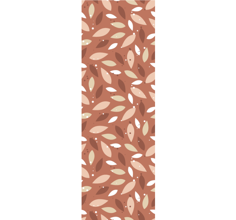 Brown natural pattern leaf wallpaper - TenStickers