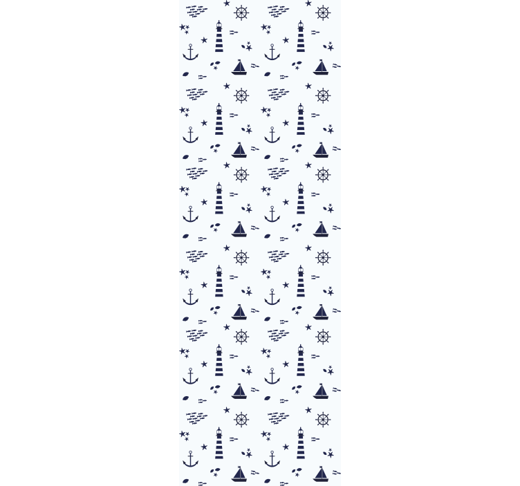 Anchors and sailboat pattern kid wallpaper - TenStickers
