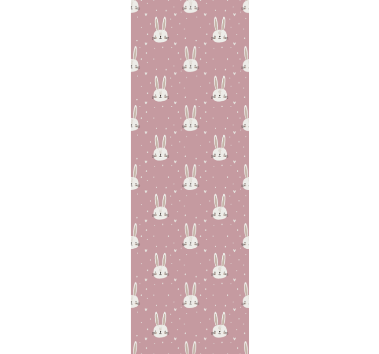 Cute Rabbit Faces nursery wallpaper - TenStickers