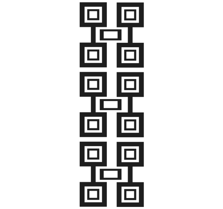 Black and white square arrengment geometric wallpaper - TenStickers