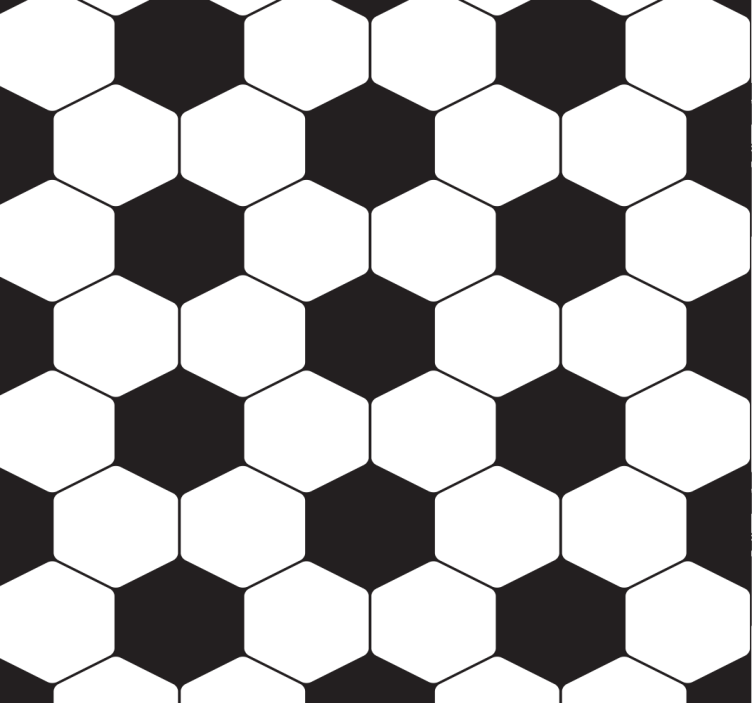Hexagonal football pattern teenager wallpaper - TenStickers