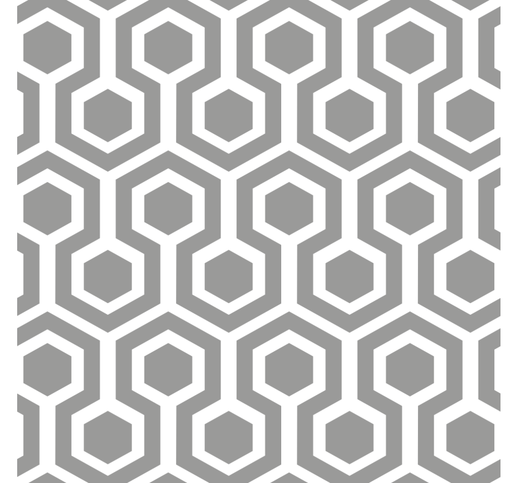 Hexagonal grey pattern shapes wallpaper - TenStickers