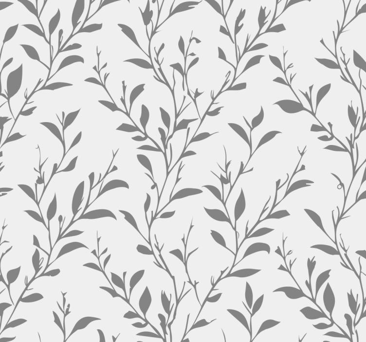 Olive leaves gray wallpaper - TenStickers