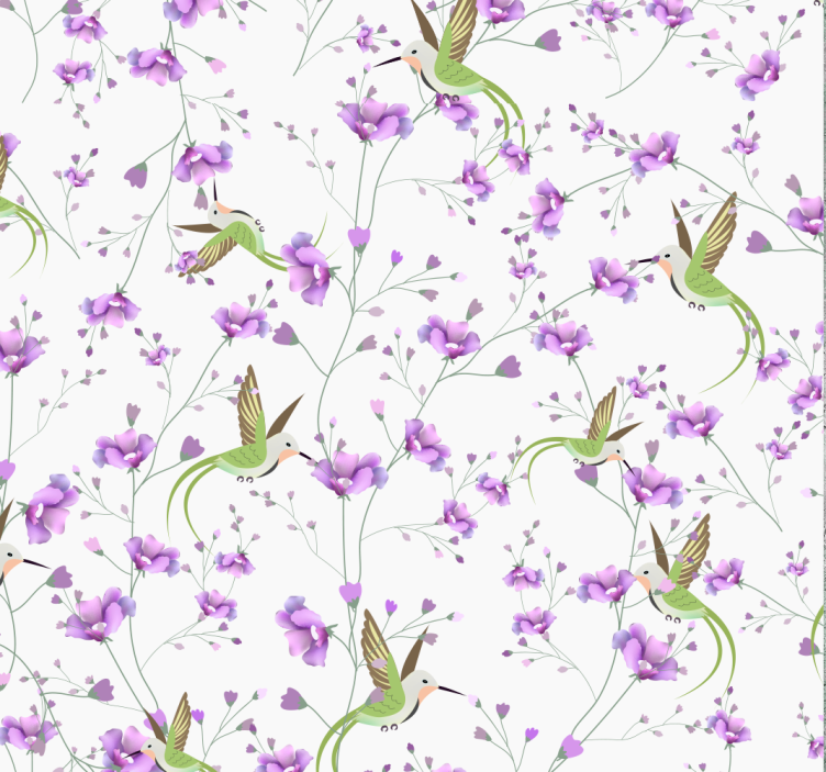 Floral Motif Elegance flower wallpaper - TenStickers