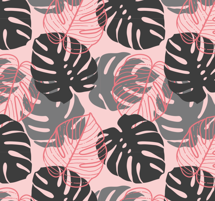 Tropical Monstera leaf wallpaper - TenStickers