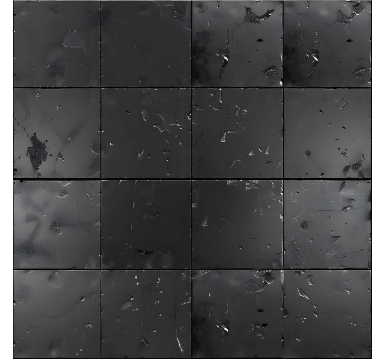 Black industrial style tile wallpaper - TenStickers