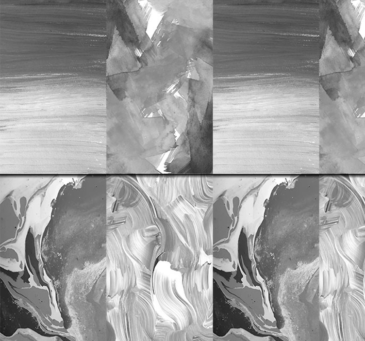 Swirling Monochrome abstract wallpaper - TenStickers