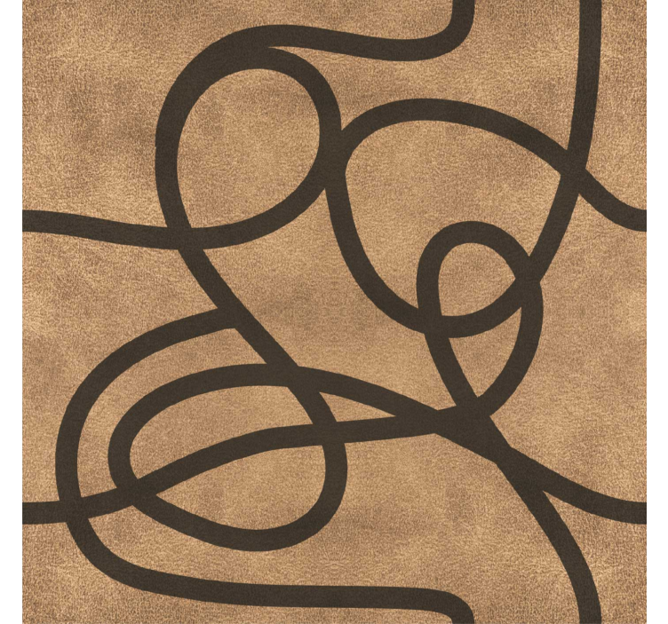 Irregular brown lines modern wallpaper - TenStickers