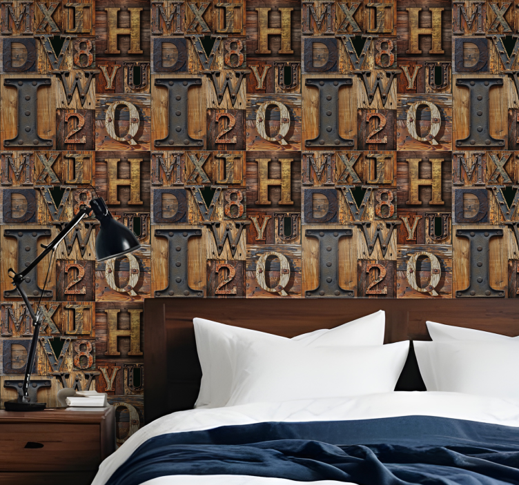 3D effect letter wallpaper - TenStickers