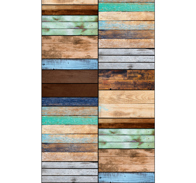 Rustic Plank Design wood wallpaper - TenStickers
