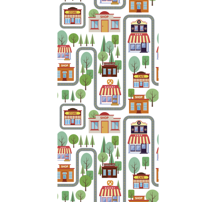 Charming Urban Landscape city wallpaper - TenStickers