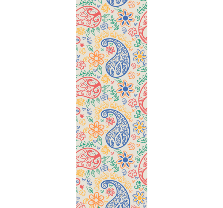 Colorful paisley Ornamental Wallpaper - TenStickers