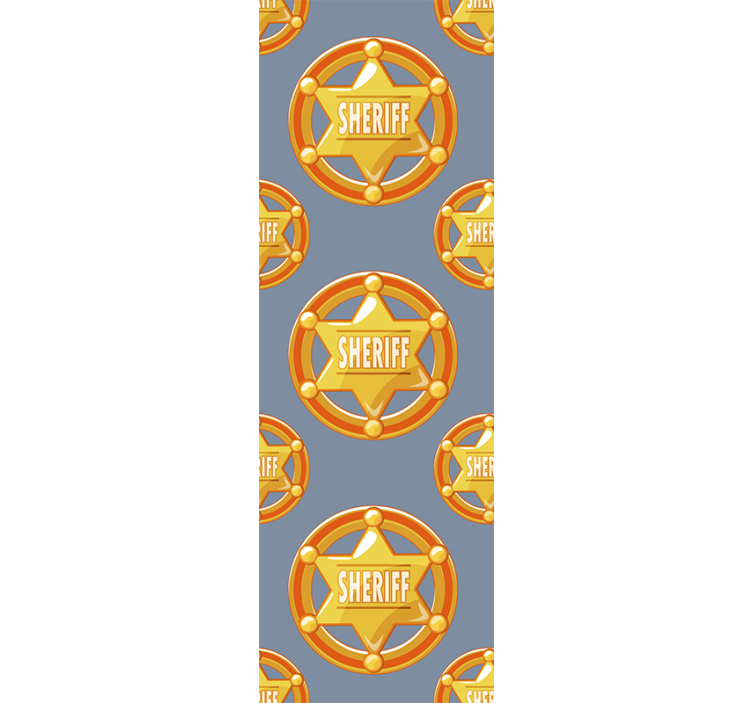 Sheriff badge pattern customised wallpaper - TenStickers