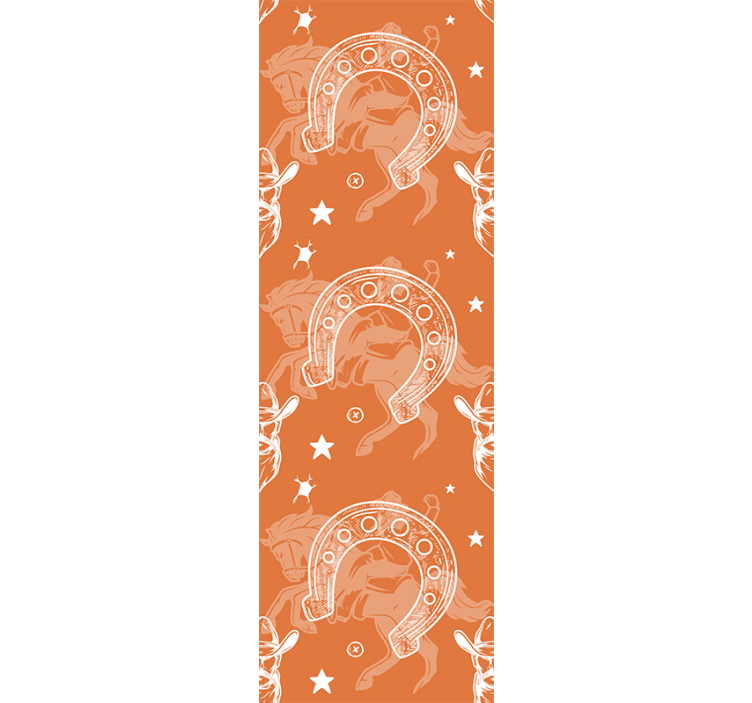 Cowboy and star pattern horses wallpaper - TenStickers