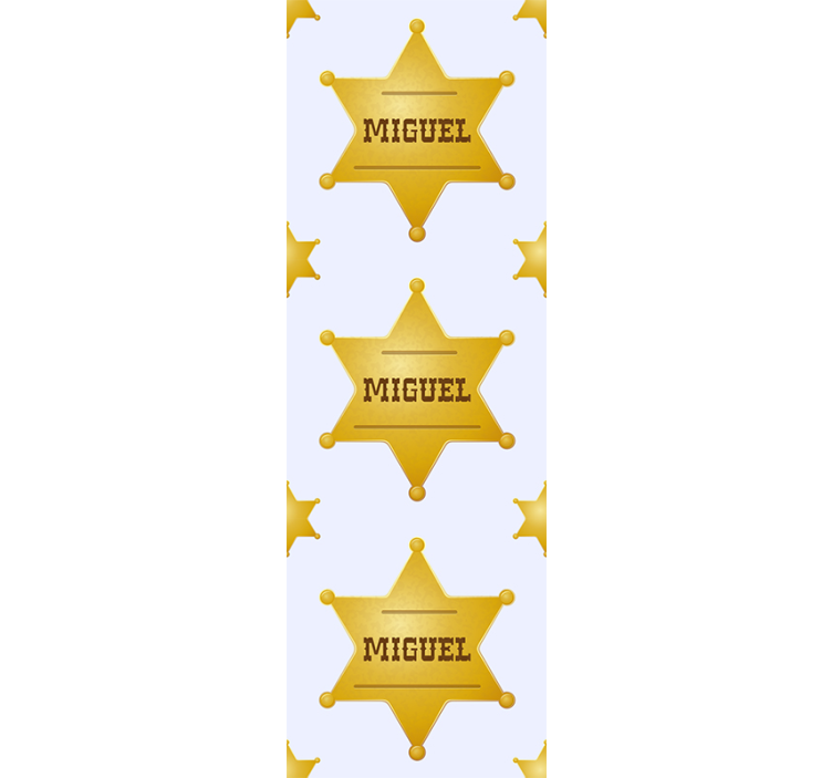 Customizable Sheriff Stars nursery wallpaper - TenStickers