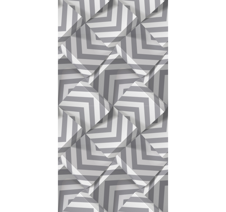 Layered Grey Patterns 3d wallpaper - TenStickers