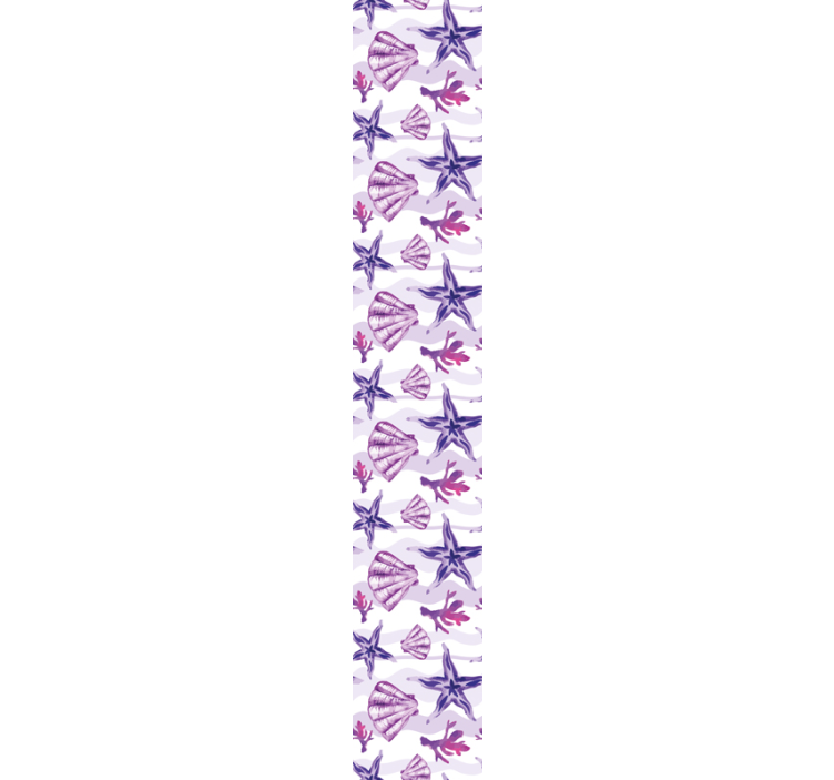 Purple seashell and starfish fish wallpaper - TenStickers