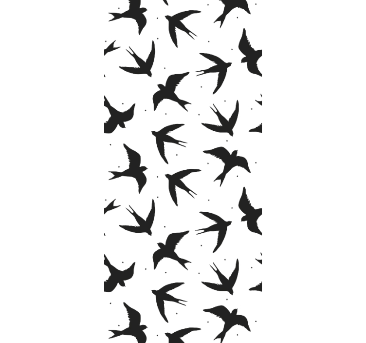 Flying Swallows Pattern birds wallpaper - TenStickers