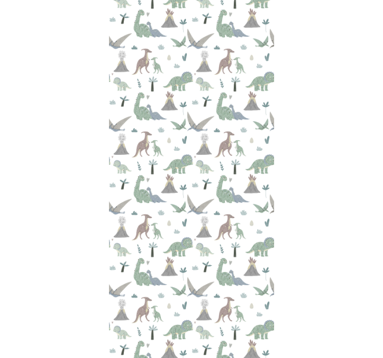 dinosaurs and volcanos Childrens Wallpaper - TenStickers