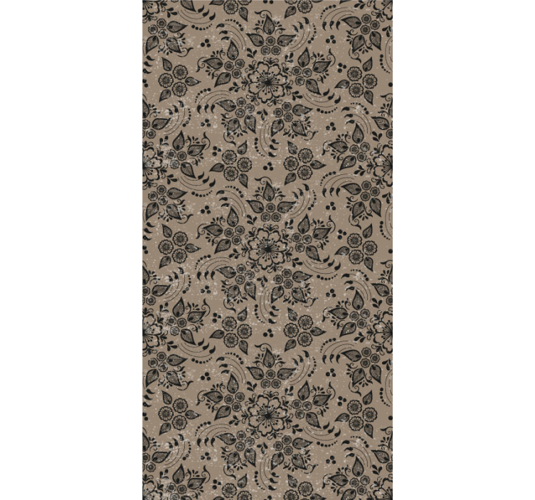 Floral Paisley Pattern floral ornament wallpaper - TenStickers