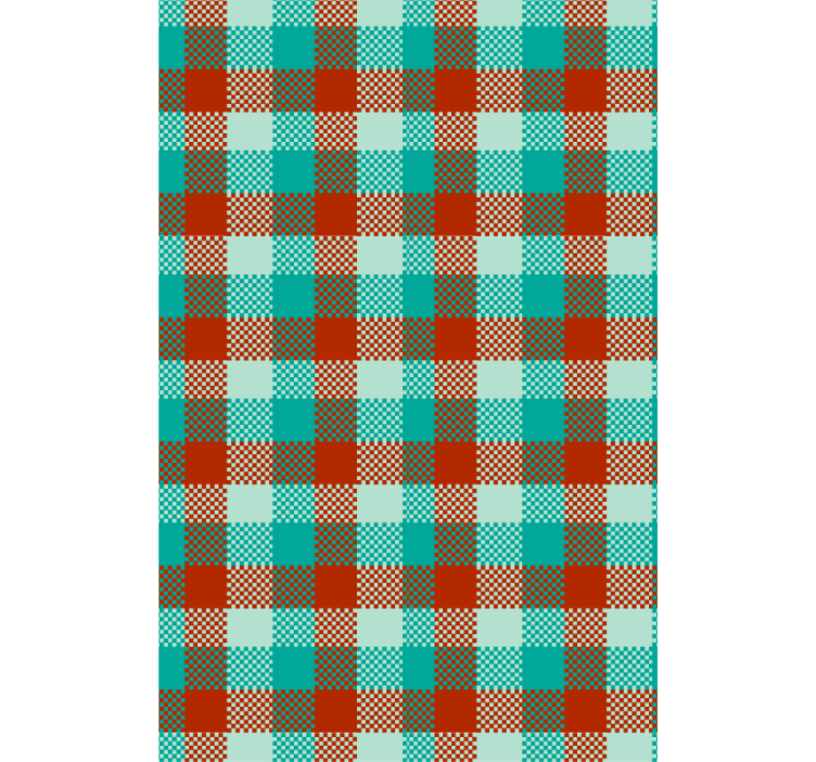 Gingham Pattern geometric wallpaper - TenStickers