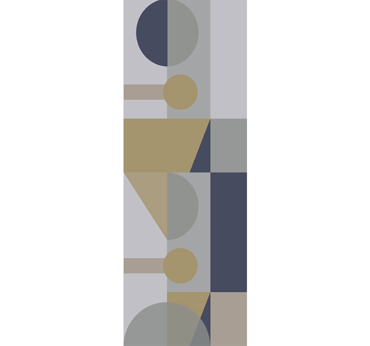 Abstract shapes composition geometric wallpaper - TenStickers