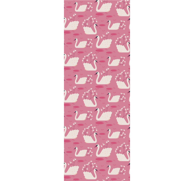 Charming Swan Design animal wallpaper - TenStickers