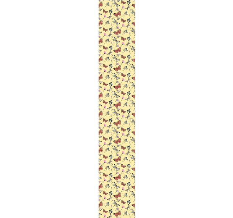 Butterflies Flora Pattern butterfly wallpaper - TenStickers