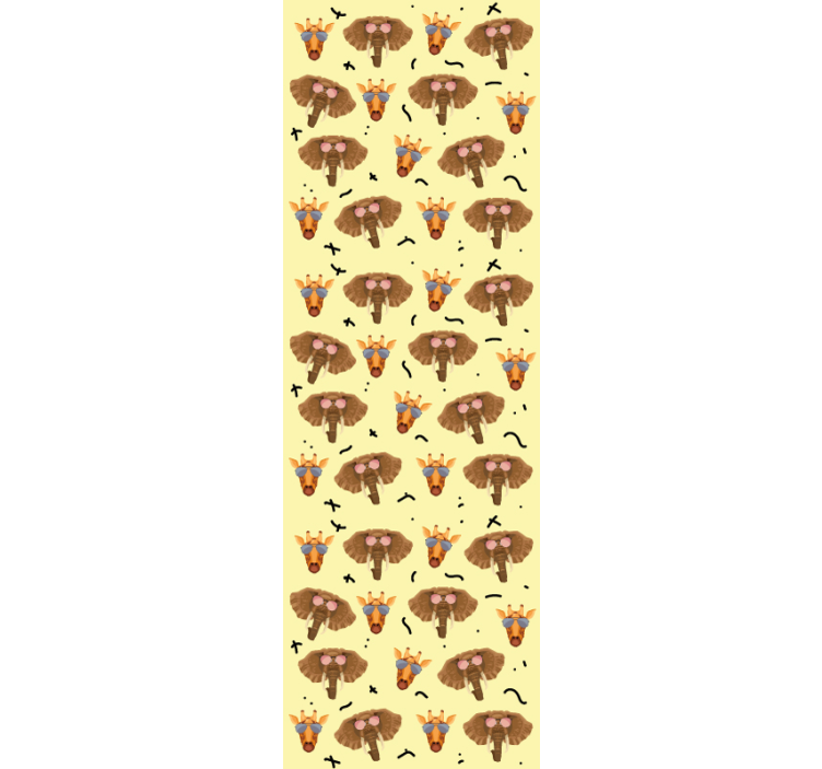 Safari Animal Pattern animal wallpaper - TenStickers