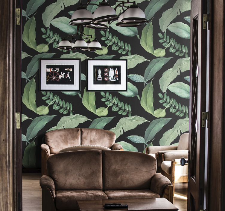 Botanical Leaf Print leaf wallpaper - TenStickers