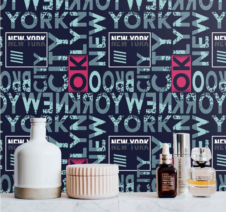 Urban Typography new york wallpaper - TenStickers