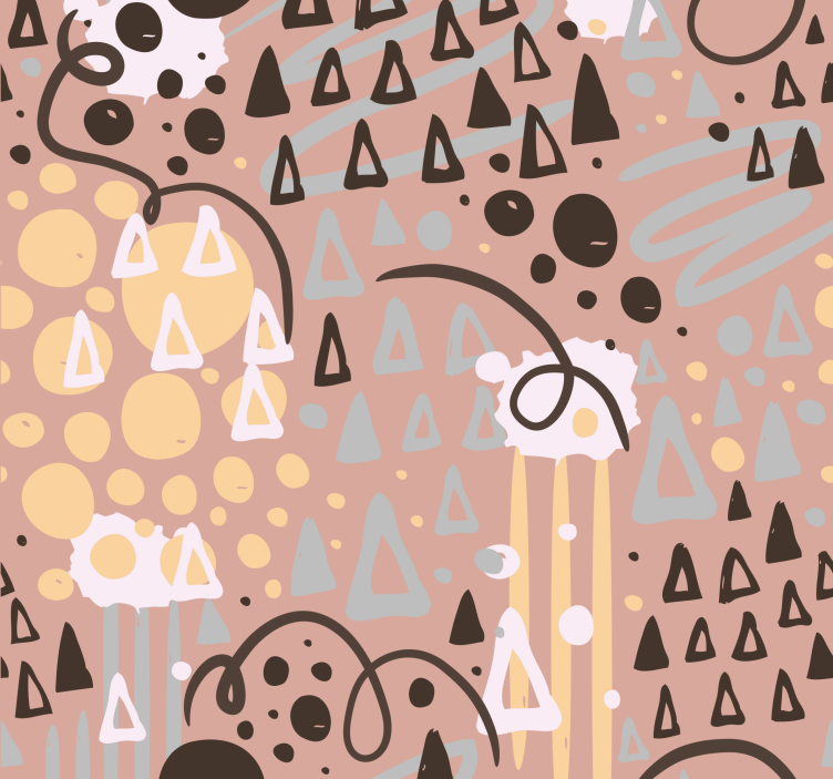 Geometric Fun Shapes kids wallpaper - TenStickers