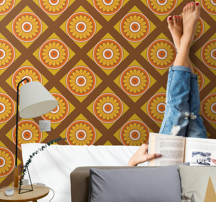 70's dods vertical stripes vintage wallpaper - TenStickers