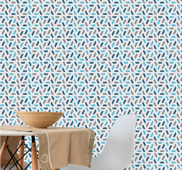Abstract Interlocking Patterns geometric wallpaper - TenStickers