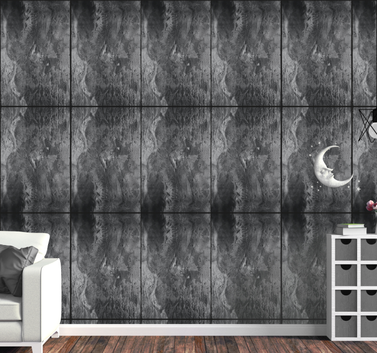 Abstract Moon Phase marble wallpaper - TenStickers