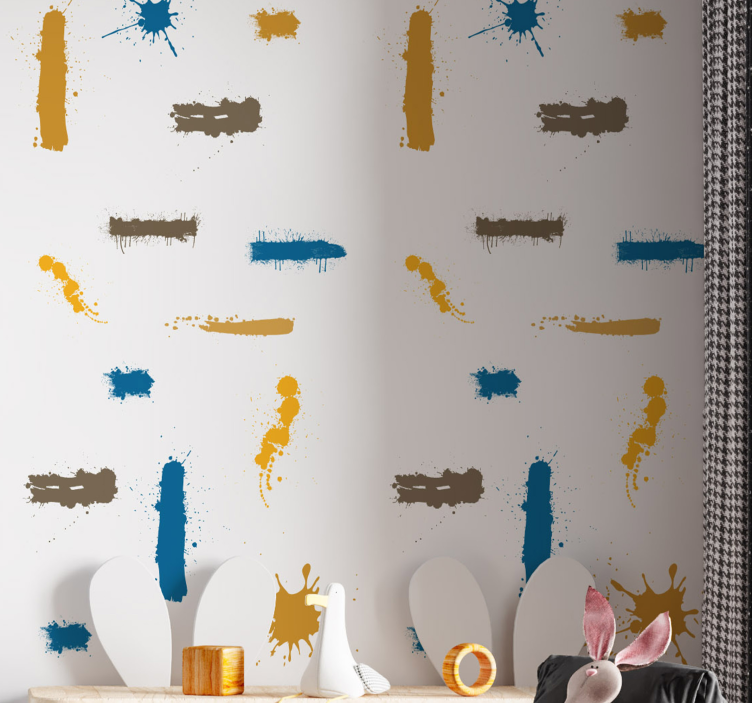 Abstract Paint Strokes abstract wallpaper - TenStickers