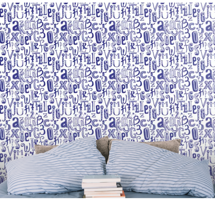 Alphabet Motif letter wallpaper - TenStickers
