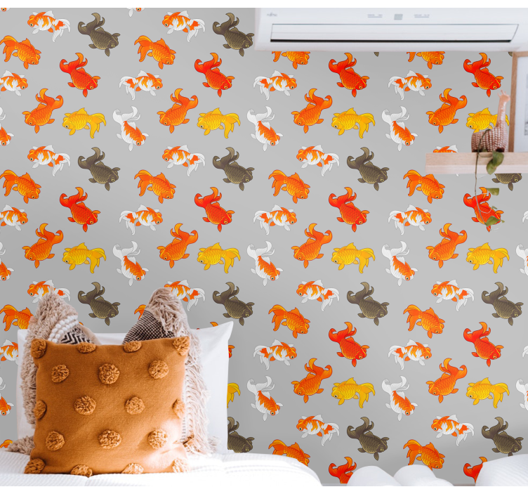 Aquatic Pattern fish wallpaper - TenStickers