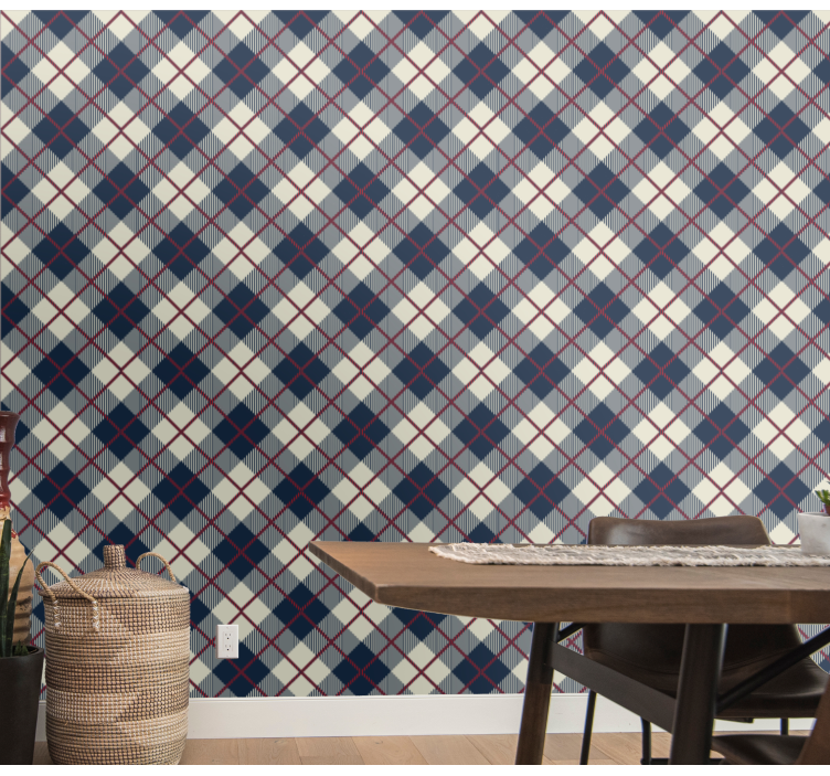 Argyle Pattern geometric wallpaper - TenStickers