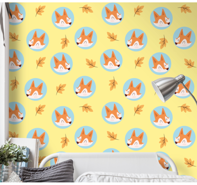 Autumn Fox Theme animal wallpaper - TenStickers