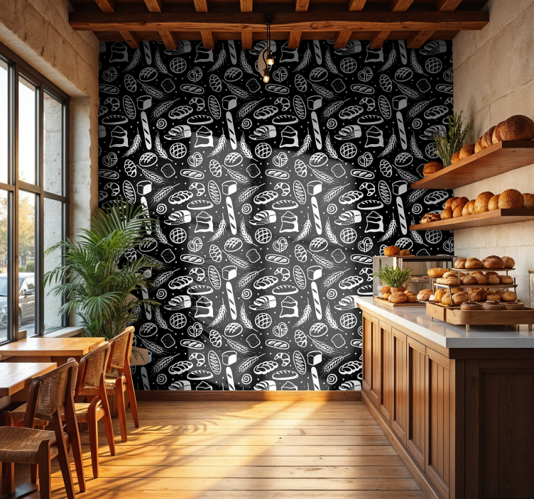 Bakery customised wallpaper - TenStickers