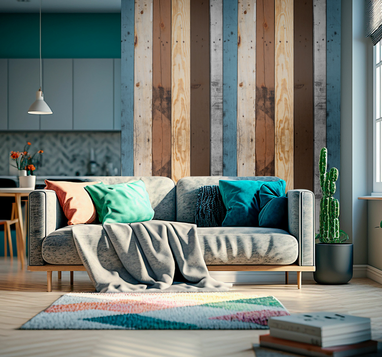 Beauty of wood effect Wallpaper - TenStickers