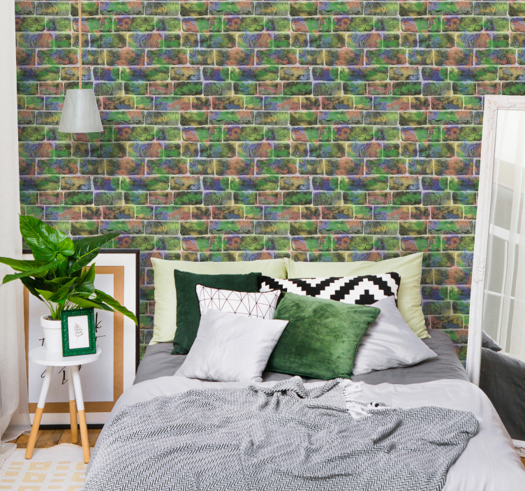 Brick Pattern Detail brick wallpaper - TenStickers